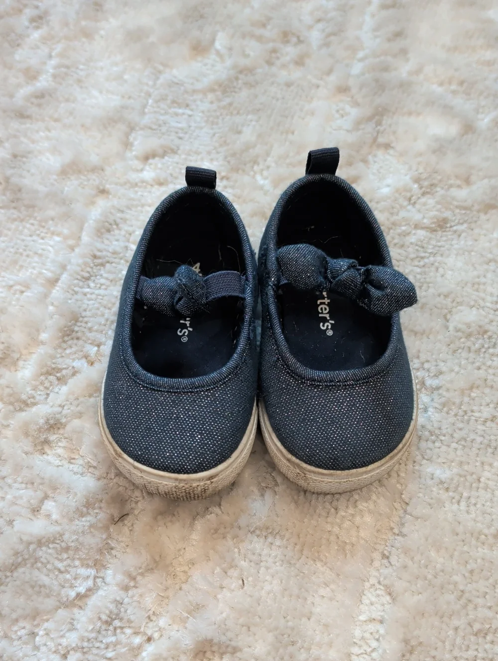 Baby Navy Sparkle Slip On Sneakers